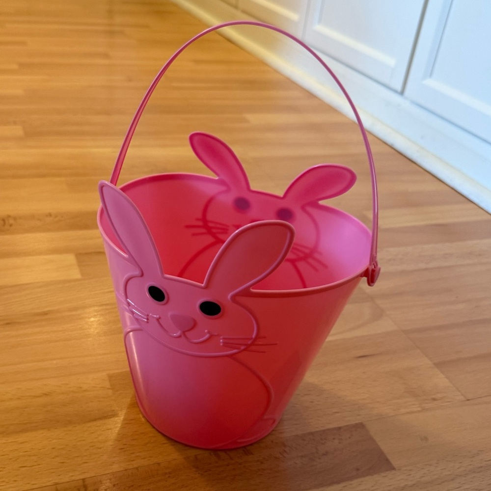 Pink Bunny Easter Bucket
